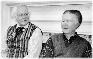 Robert Bly and Bill Stafford together in 1990